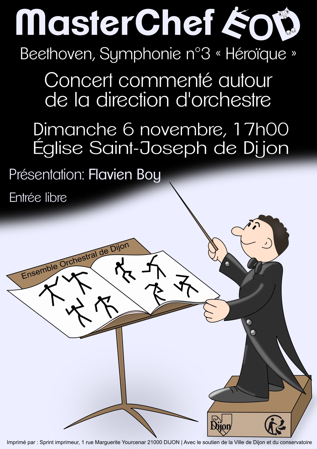 Dimanche 6 novembre, 17h00 : Concert commenté autour de la direction d'orchestre Dimanche 6 novembre, 17h00 : Concert commenté autour de la direction d'orchestre