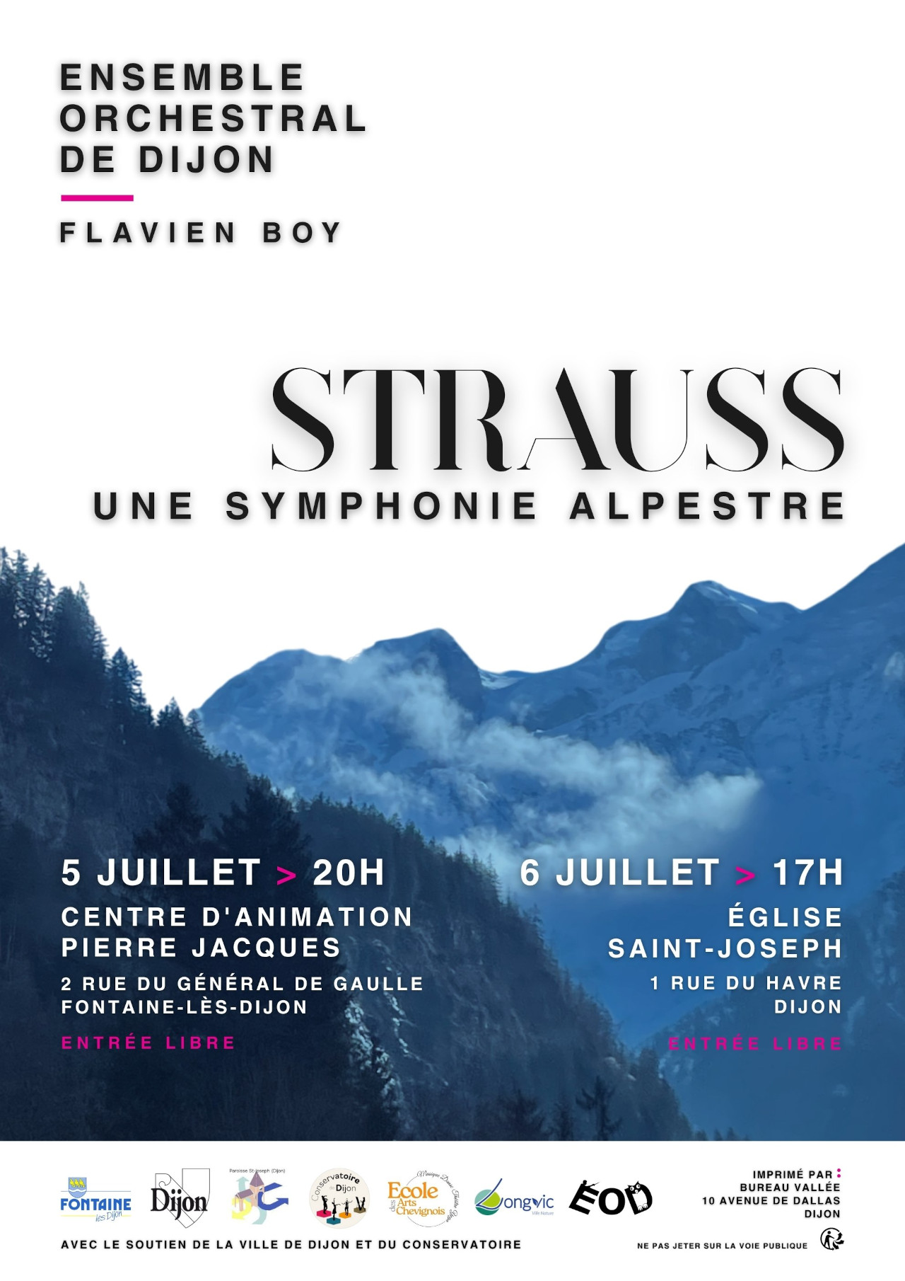 Strauss, une symphonie alpestre, ensemble orchestral de Dijon